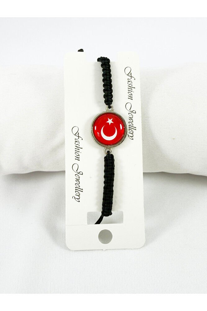 Türk Bayrağı Bileklik, Asansörlü Boyutu Ayarlanabilir İpli
