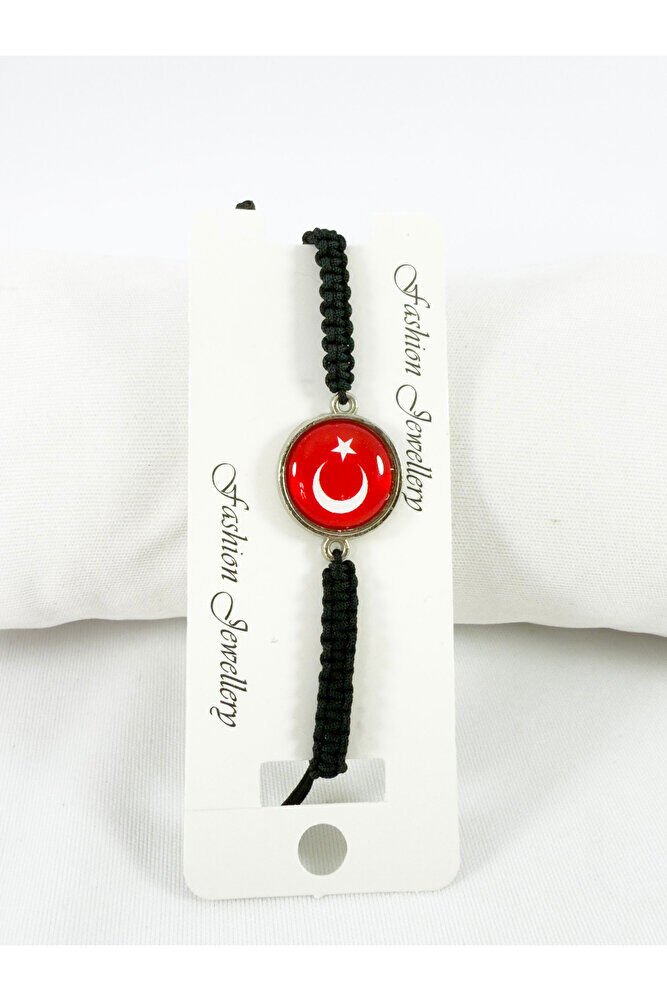 Türk Bayrağı Bileklik, Asansörlü Boyutu Ayarlanabilir İpli