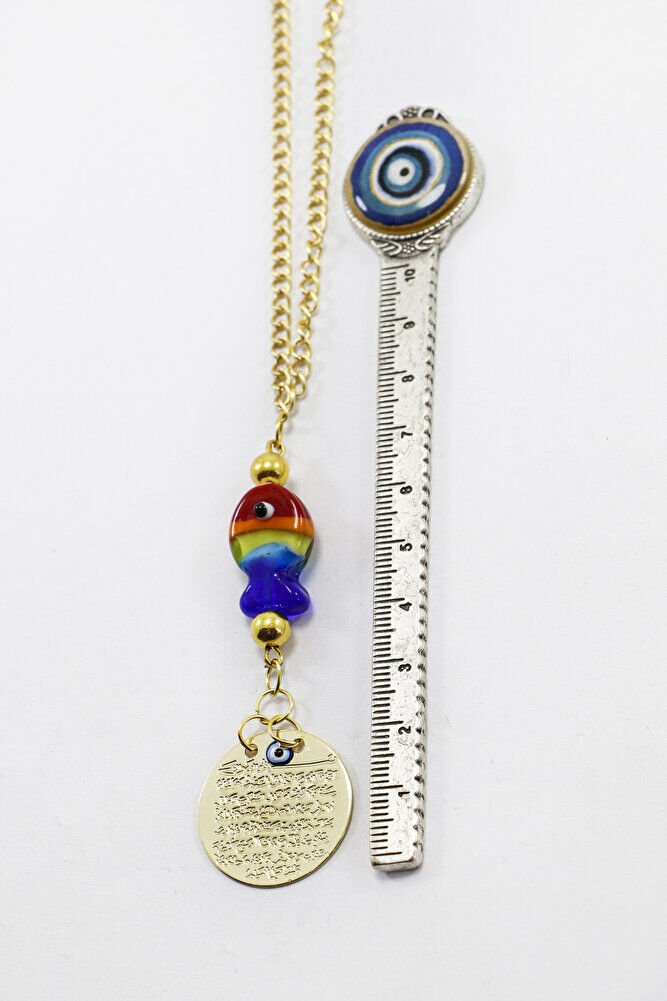 El Yapımı Renkli Cam Balıklı Ayarlanabilir Araba Dikiz Ayna Süsü, Yeni Araba Hediyesi