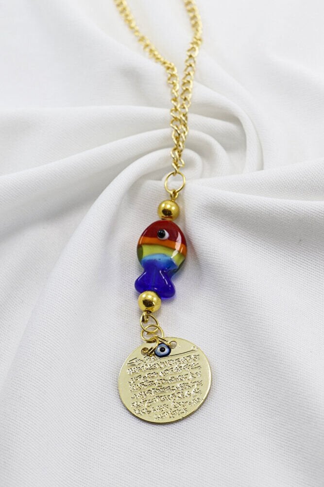 El Yapımı Renkli Cam Balıklı Ayarlanabilir Araba Dikiz Ayna Süsü, Yeni Araba Hediyesi