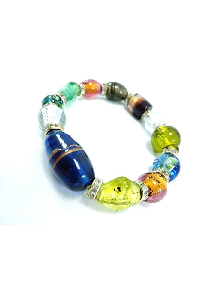 Cam Renkli Nazar Boncuğu Bileklik Özel Tasarım El Yapımı Hediyelik Aksesuar