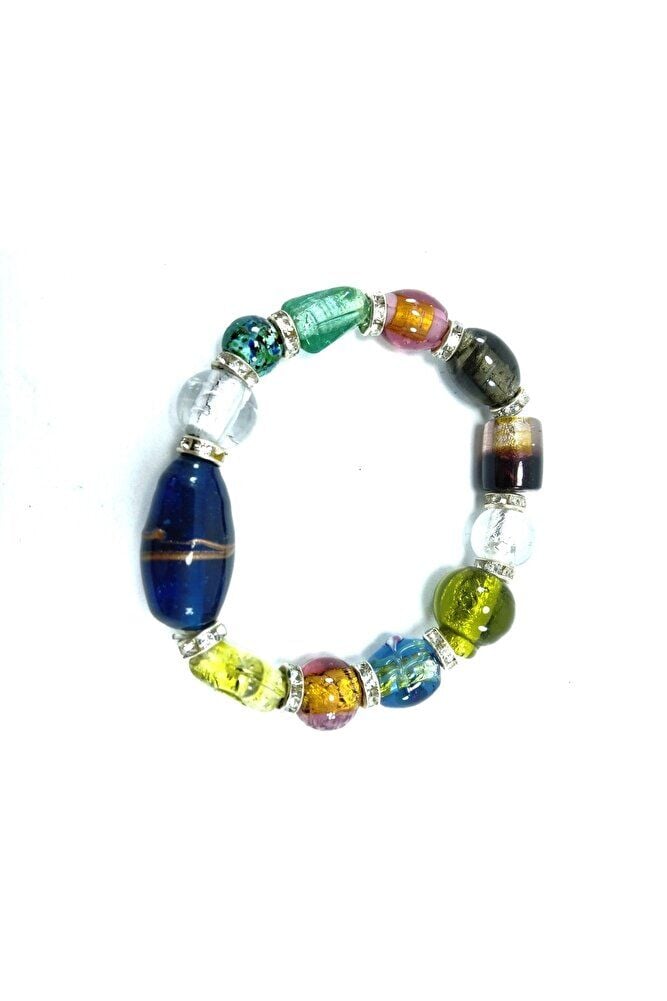 Cam Renkli Nazar Boncuğu Bileklik Özel Tasarım El Yapımı Hediyelik Aksesuar