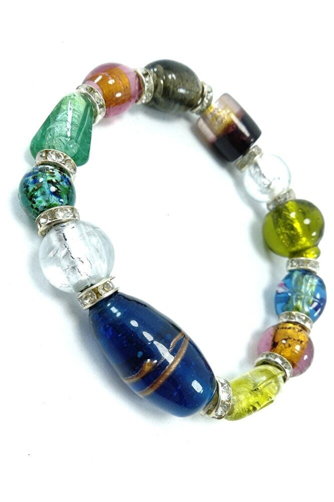 Cam Renkli Nazar Boncuğu Bileklik Özel Tasarım El Yapımı Hediyelik Aksesuar