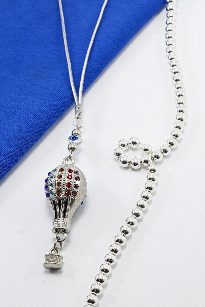 Renkli Parlak Taşlı Uçan Kapadokya Balonu Dikiz Ayna Süsü, Yeni Araba Hediyesi