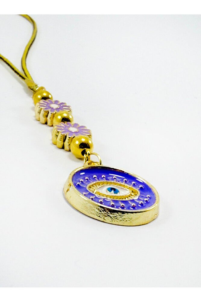 Lila Renkli Papatya Göz Figürü Araba Dikiz Ayna Süsü, Yeni Araba Hediyesi