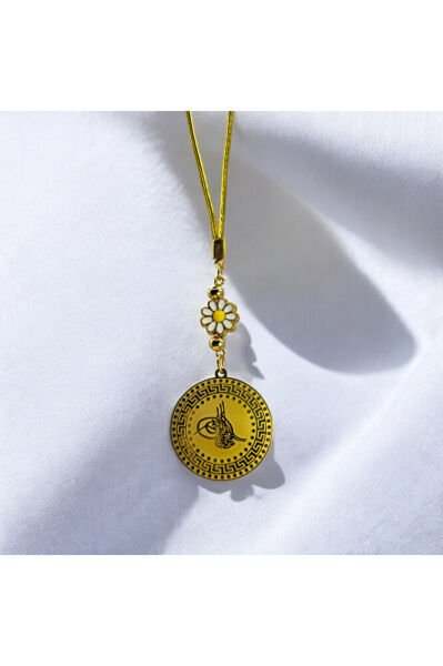 Dikiz Ayna Süsü, Çelik Tuğra Uç Altın Kaplama Papatya Yeni Araba Hediyesi