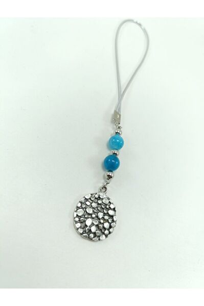 Turquoise Natural Stone Car Rearview Mirror Ornament, Design Metal New Car Gift