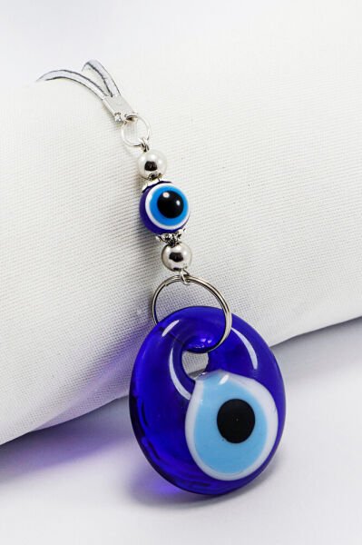 Handmade Glass Evil Eye Beaded Car Rearview Mirror Ornament, Luxury Car Gift