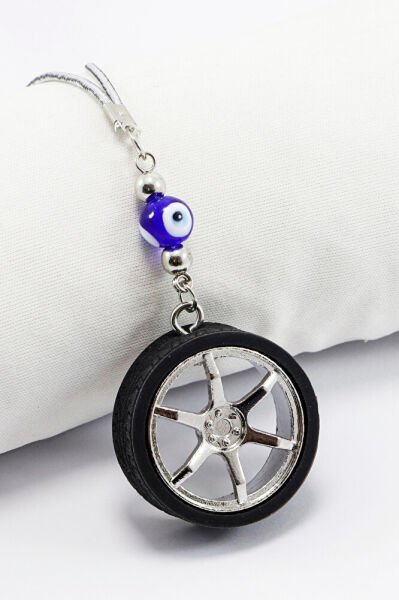 Handmade Glass Evil Eye Beaded Car Rearview Mirror Ornament, New Car Gift