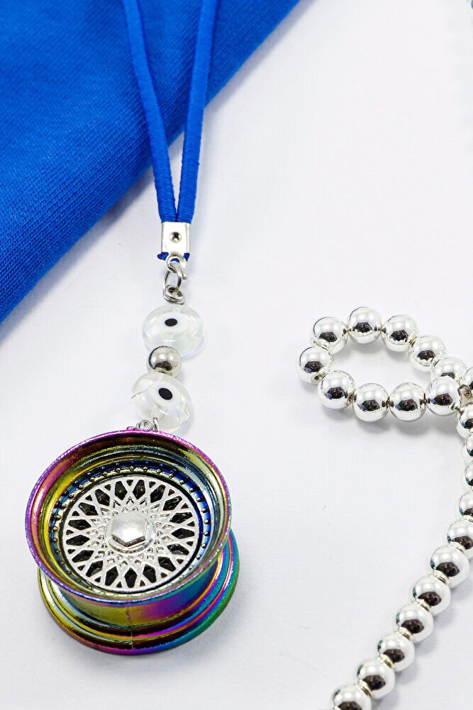 Boncuklu Renkli Jantlı Mini Araba Dikiz Ayna Süsü, Yeni Araba Hediyesi