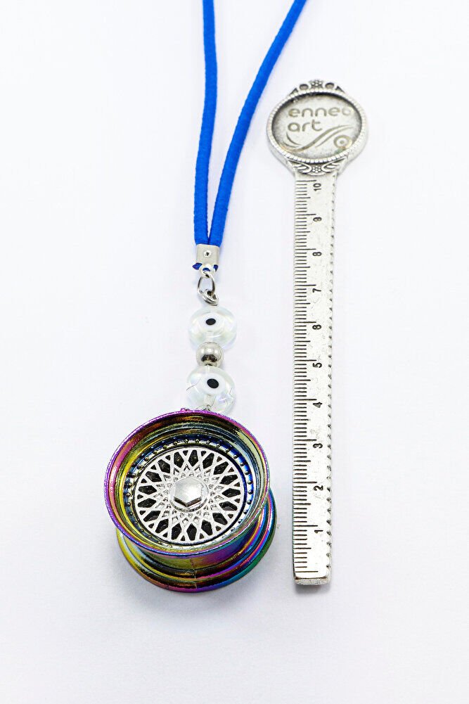 Boncuklu Renkli Jantlı Mini Araba Dikiz Ayna Süsü, Yeni Araba Hediyesi