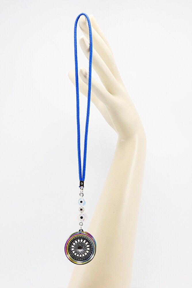 Boncuklu Renkli Jantlı Mini Araba Dikiz Ayna Süsü, Yeni Araba Hediyesi