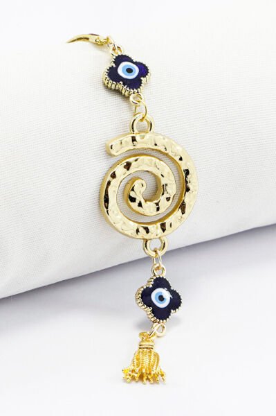 Gold Renkli Çiçekli Dokulu Girdap Araba Dikiz Ayna Süsü Tarz Yeni Araba Hediyesi