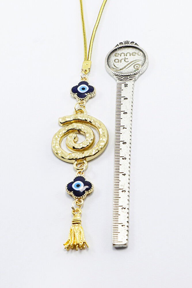 Gold Renkli Çiçekli Dokulu Girdap Araba Dikiz Ayna Süsü Tarz Yeni Araba Hediyesi