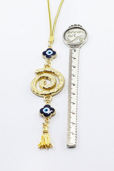 Gold Renkli Çiçekli Dokulu Girdap Araba Dikiz Ayna Süsü Tarz Yeni Araba Hediyesi