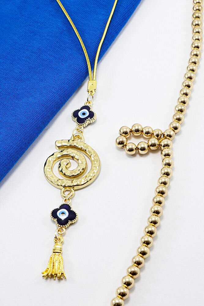 Gold Renkli Çiçekli Dokulu Girdap Araba Dikiz Ayna Süsü Tarz Yeni Araba Hediyesi