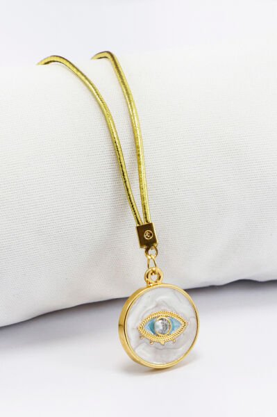 Parlak Taşlı Sedefli Çerçeveli Nazar Gözü Araba Dikiz Ayna Süsü, Yeni Araba Hediyesi