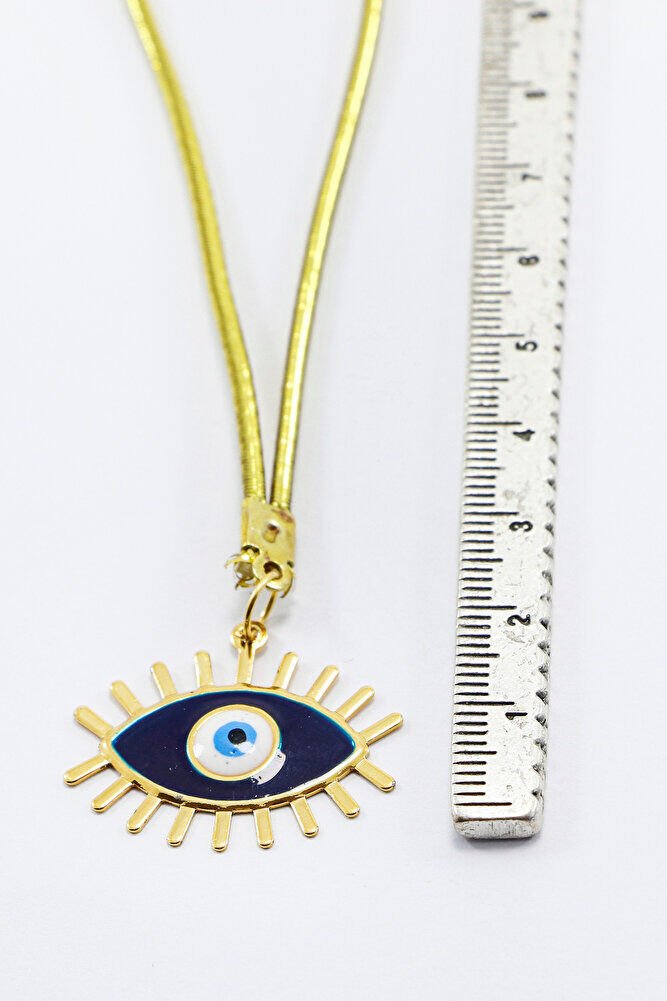 Mineli Lacivert Renkli Kirpikli Göz Figürlü Araba Dikiz Ayna Süsü, Yeni Araba Süsü