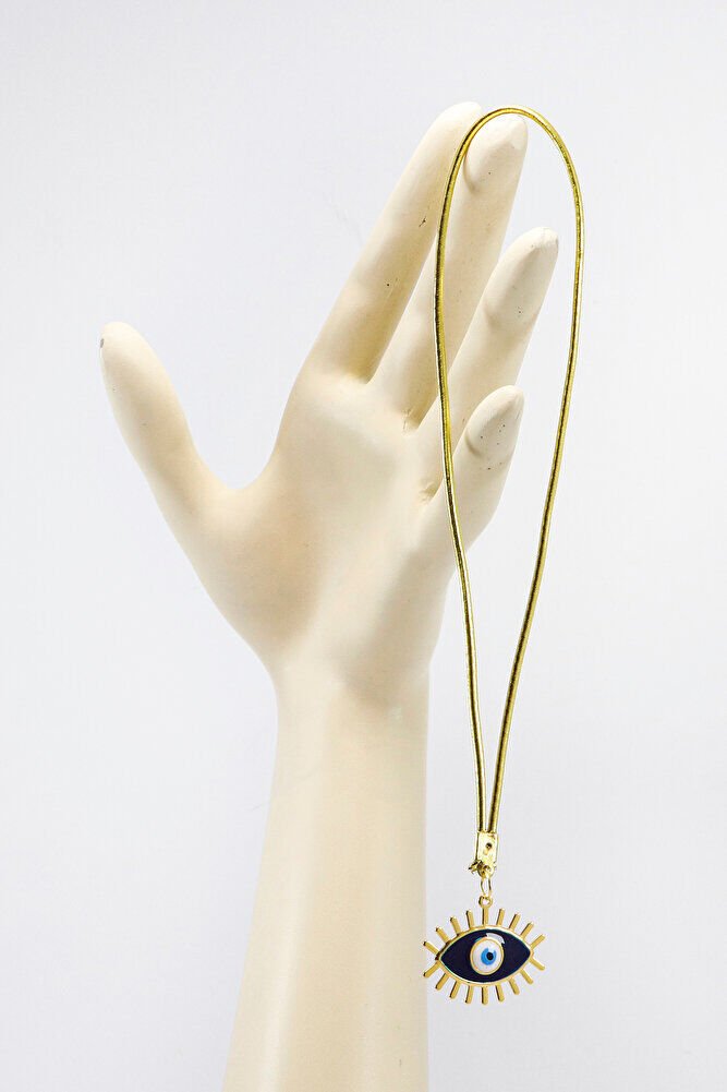 Mineli Lacivert Renkli Kirpikli Göz Figürlü Araba Dikiz Ayna Süsü, Yeni Araba Süsü