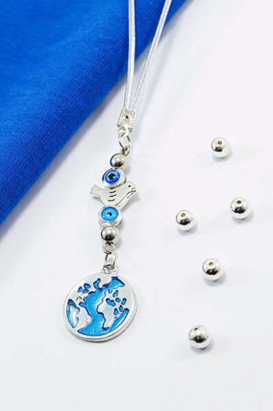 Kuşlu Nazar Mineli Gezegen Araba Dikiz Ayna Süsü, Yeni Araba Hediyesi