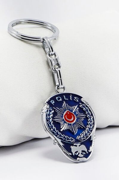 Navy Blue Rosette Figured Keychain, Gift Keychain