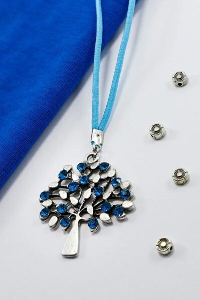 El Yapımı Eskitme Turkuaz Parlak Taşlı Ağaç Figürlü Araba Dikiz Ayna Süsü, Yeni Araba Hediyesi