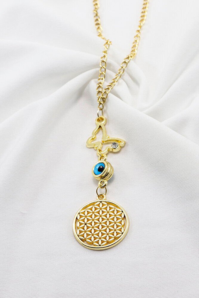 Gold Renkli Parlak Taşlı Kelebek Lotus Çiçekli Araba Dikiz Ayna Süsü, Yeni Araba Hediyesi