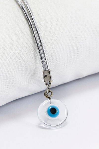 Handmade Clear Glass Evil Eye Beaded Car Rearview Mirror Ornament, New Car Gift