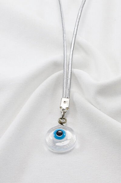Handmade Clear Glass Evil Eye Beaded Car Rearview Mirror Ornament, New Car Gift