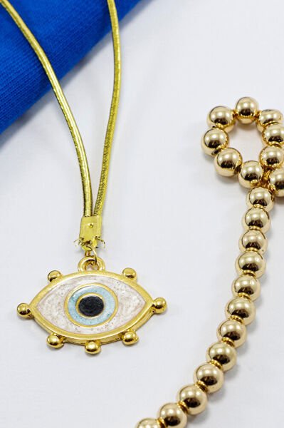 Sedefli Göz Figürlü Nazar Araba Dikiz Ayna Süsü,