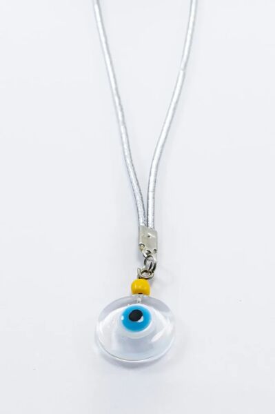 Small Glass Beaded Transparent Evil Eye Car Rearview Mirror Ornament, New Car Gift