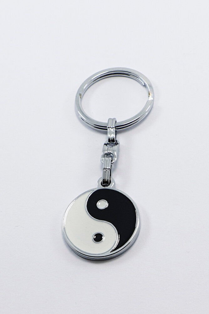 Black and White Yin and Yang Figured Keychain, Gift Keychain