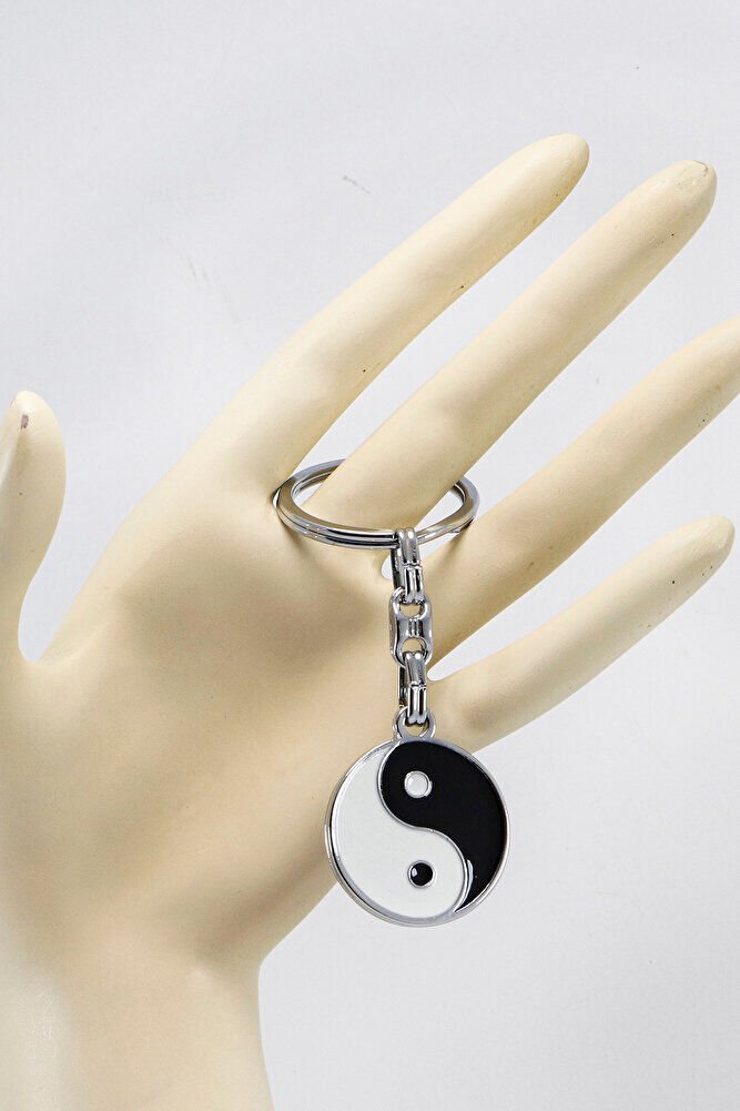 Black and White Yin and Yang Figured Keychain, Gift Keychain