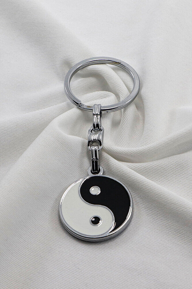 Black and White Yin and Yang Figured Keychain, Gift Keychain