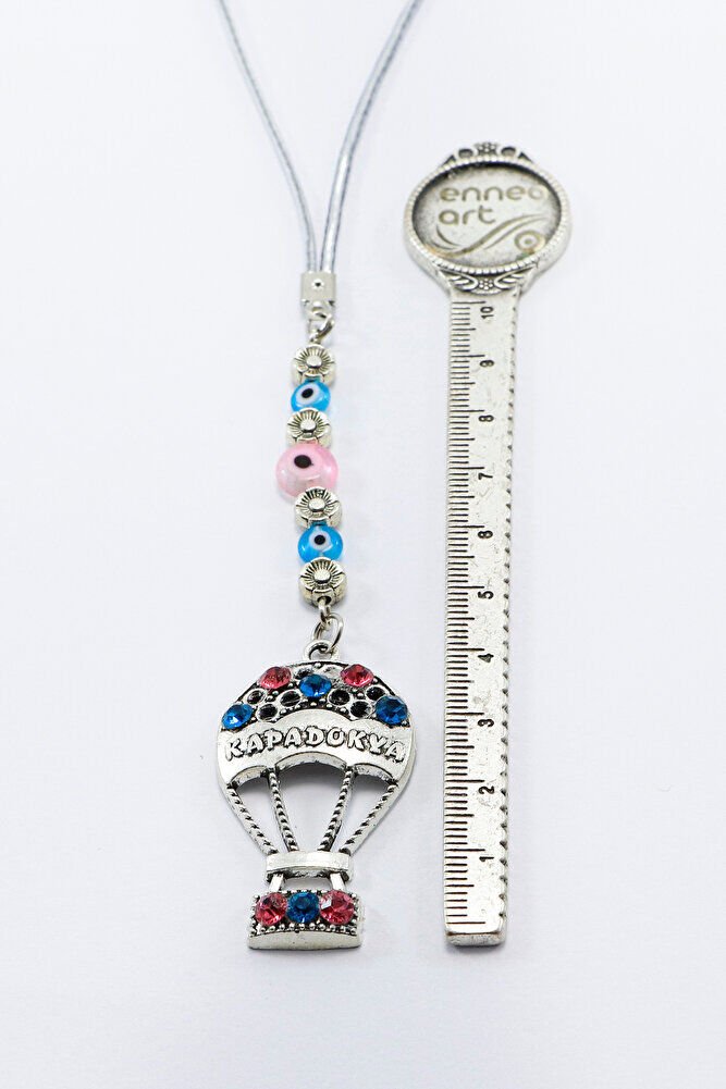 El Yapımı Renkli Parlak Taşlı Kapadokya Balonu Araba Dikiz Ayna Süsü, Yeni Araba Hediyesi