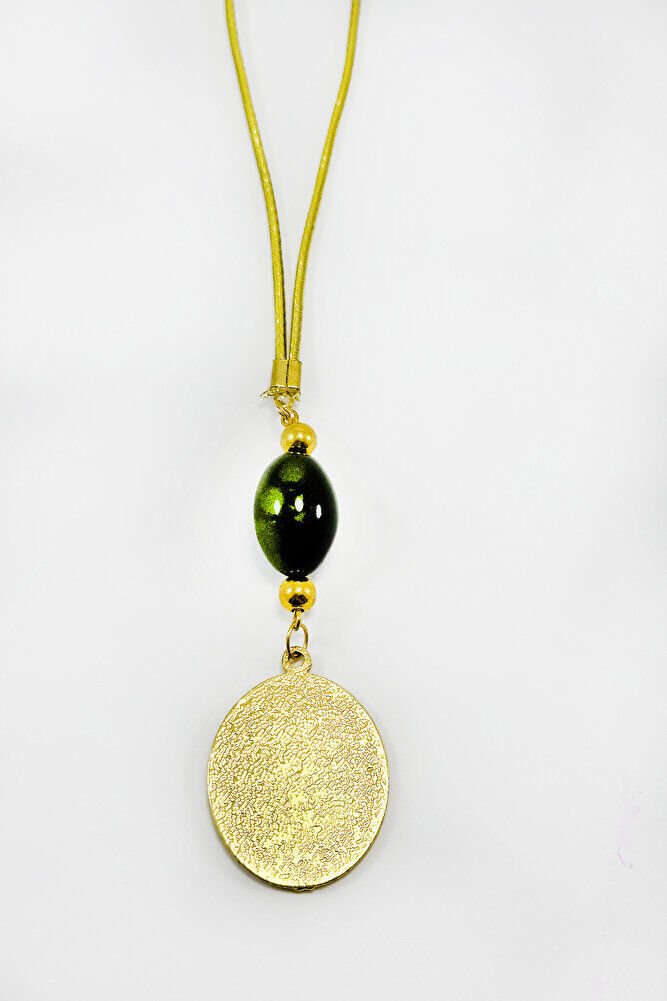 Elips Yeşil Siyah Çift Renkli Elips Boncuklu Allah Lafzı Araba Dikiz Ayna Süsü, Yeni Araba Hediyesi