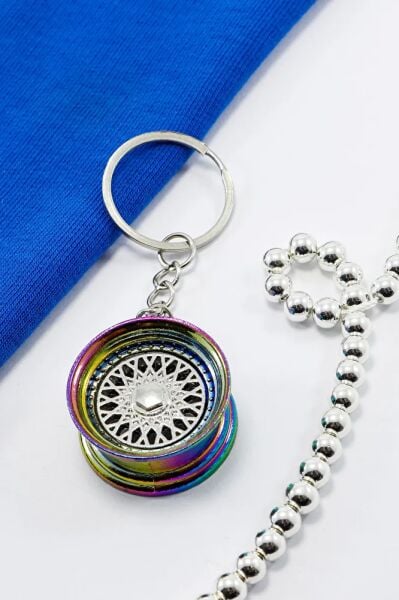 Colorful Small Wheel Rim Keychain, Gift Wheel Rim Figured Keychain