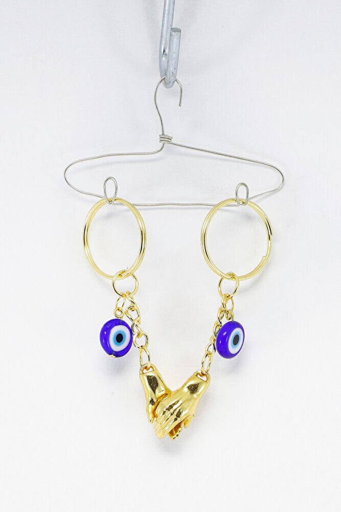 Gold Renkli El Ele Tutuşan Mıknatıslı Sevgili Anahtarlık, Sevgili Hediyesi