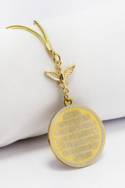 Stainless Steel Ayetel Kursi Felak Nas Ihlas Bird Car Rearview Mirror Ornament, New Car Gift