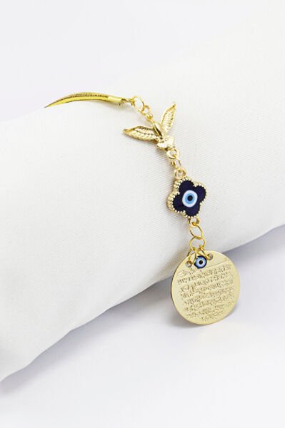 Metal Small Ayetel Kürsi Evil Eye Bead Car Rearview Mirror Ornament Handmade Luxury Accessory