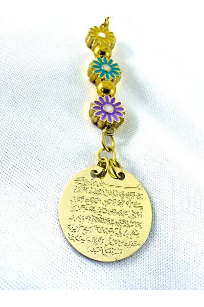 Metal Evil Eye Prayer Daisy Car Rearview Mirror Ornament Handmade Luxury Accessory