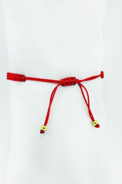 Parlak Taşlı Nazar Gözü Figürlü İpli Asansörlü Ayarlanabilir Bileklik, Hediyelik Bileklik