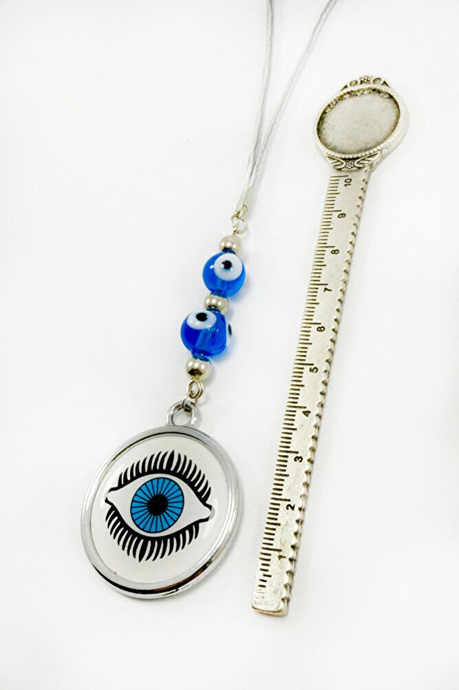 Handmade Glass Evil Eye Beaded Colorful Eye Figured Car Rearview Mirror Ornament