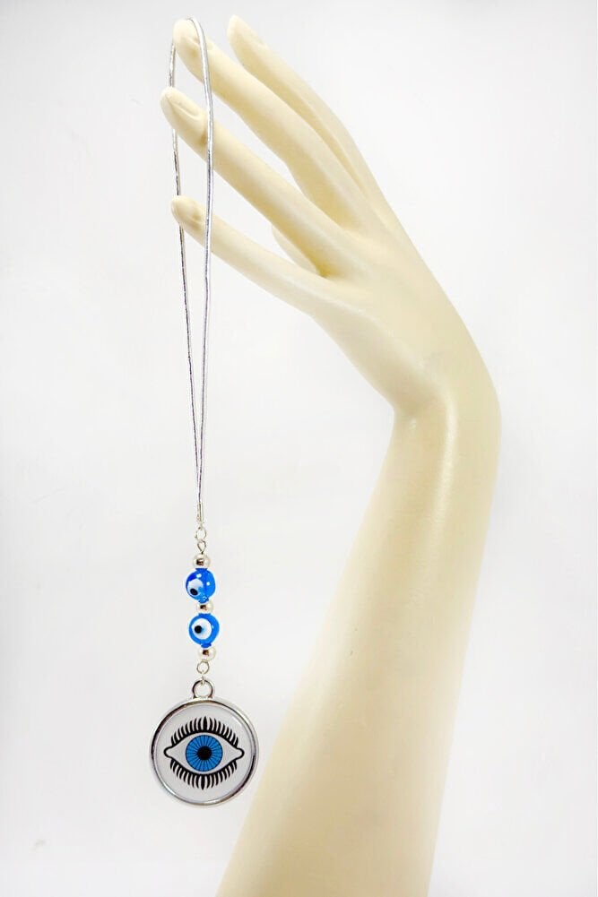 Handmade Glass Evil Eye Beaded Colorful Eye Figured Car Rearview Mirror Ornament