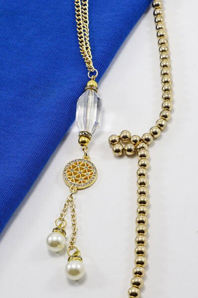 Gold Zirkon Taşlı Yaşam Çiçekli Şeffaf Boncuk Salkım İncili Dikiz Ayna Süsü, Yeni Araba Hediyesi