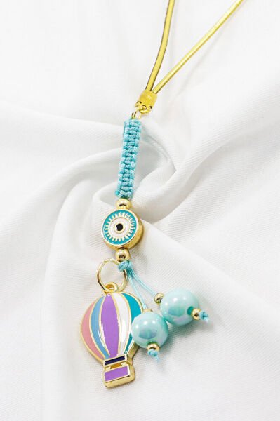 Çerçeveli Nazar Boncuklu Renkli Uçan Balon Salkım Dikiz Ayna Süsü, Yeni Araba Hediyesi