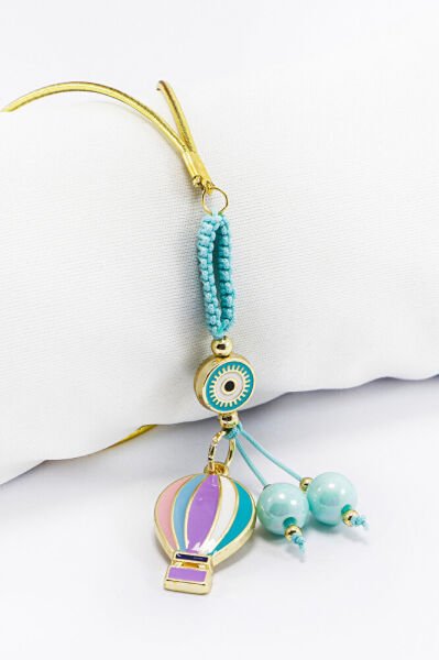 Çerçeveli Nazar Boncuklu Renkli Uçan Balon Salkım Dikiz Ayna Süsü, Yeni Araba Hediyesi