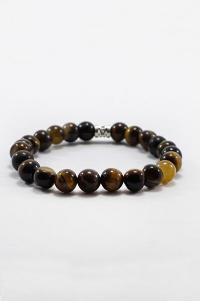 Doğal Taşlı Lastikli Bileklik Taşlar;Kaplan Gözü, Hediyelik Doğal Güzellikler