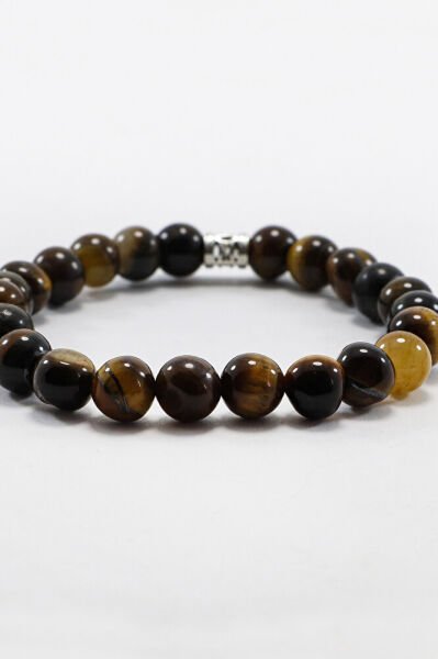 Doğal Taşlı Lastikli Bileklik Taşlar;Kaplan Gözü, Hediyelik Doğal Güzellikler