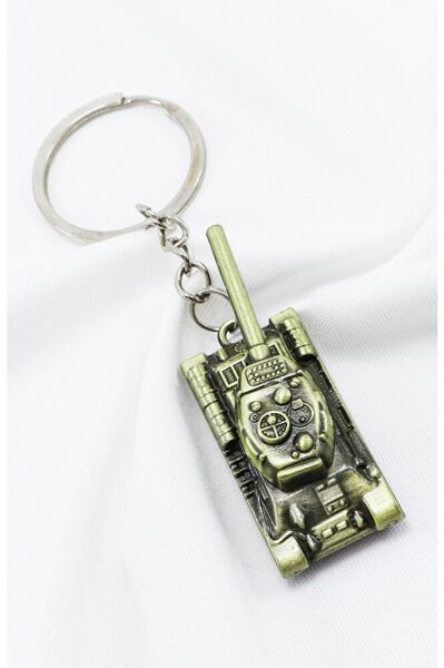 Metal Tank Figure Keychain, Gift Bag Ornament